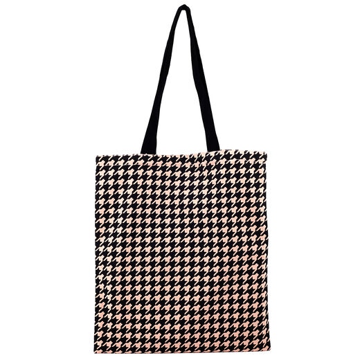 Pink Houndstooth tote bag